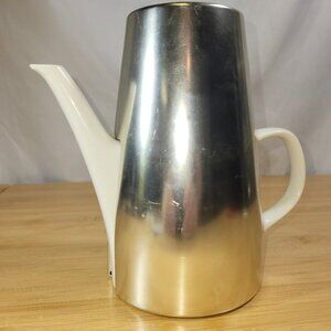 Teapot, Vintage Melitta White Porcelain 8 1/2" Teapot with Insulated Cover #109